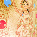 Authentic Handmade White Tara Thangka - Himalayas Shop