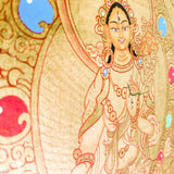 Authentic Handmade White Tara Thangka - Himalayas Shop