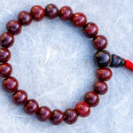 Rose Wood Bracelet - 6mm to 8 mm Adjustable Bead Bracelet for Men and Women