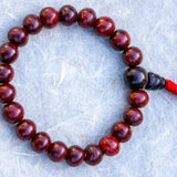 Rose Wood Bracelet - 6mm to 8 mm Adjustable Bead Bracelet for Men and Women