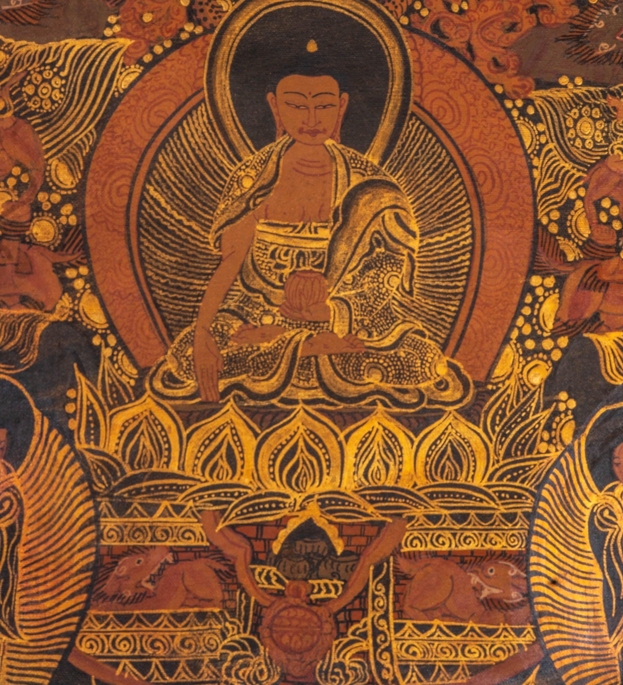 Life of Buddha Thangka Painting - Himalayas Shop