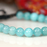 Blue Quartz Bead Wrist Bracelet