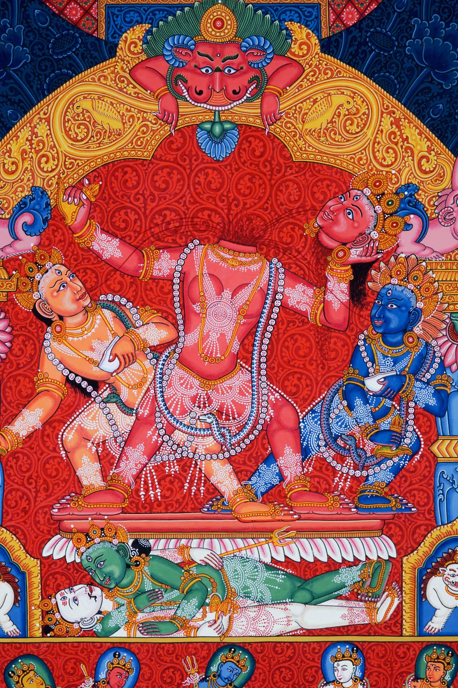 Buddha Life Thangka Painting - Best handpainted thangka painting - HimalayasShop