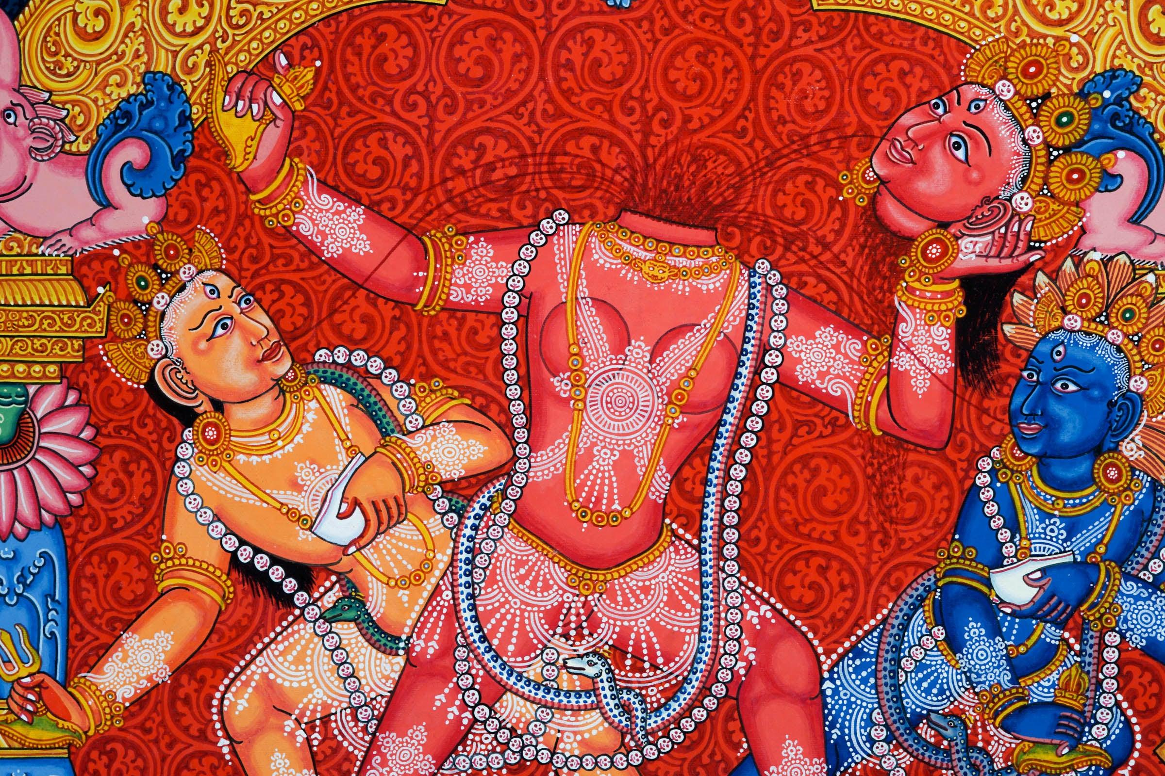 Buddha Life Thangka Painting - Best handpainted thangka painting - HimalayasShop