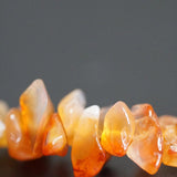 Carnelian crystal chips necklace