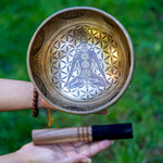 Chakra singing bowl- A complete set with striker and resting cushion