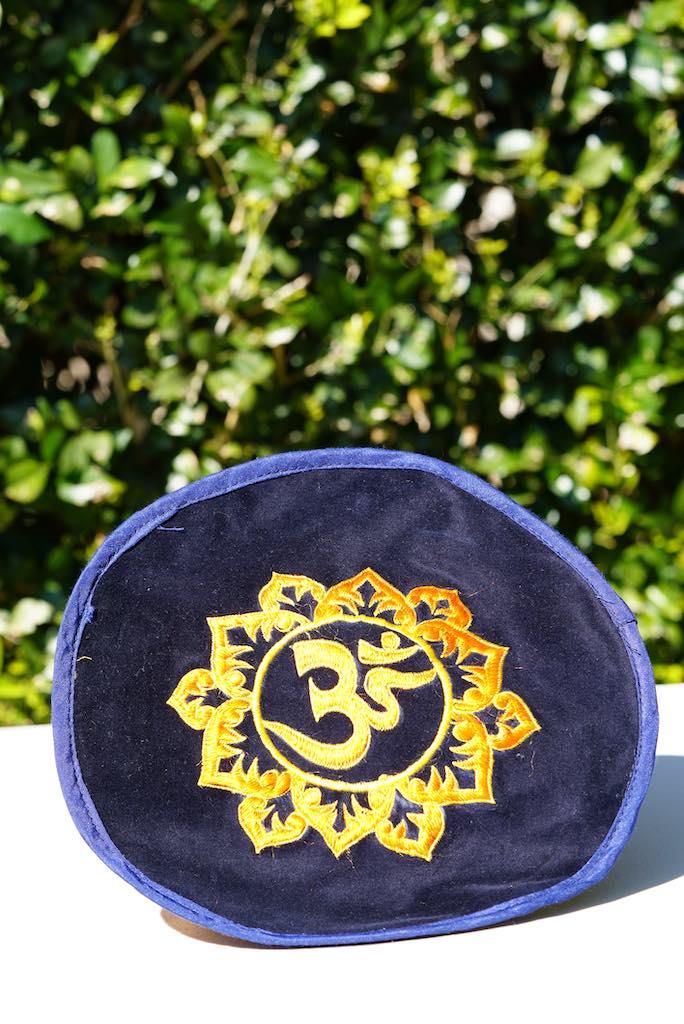 Singing bowl flat cushion hand embroidery