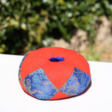 Singing bowl cushion hand embroidery in silk from Nepal