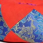 Singing bowl cushion hand embroidery in silk from Nepal
