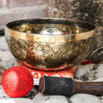 Chengresi Singing Bowl for meditation and healing. Large size Singing Bowl for Altar space.
