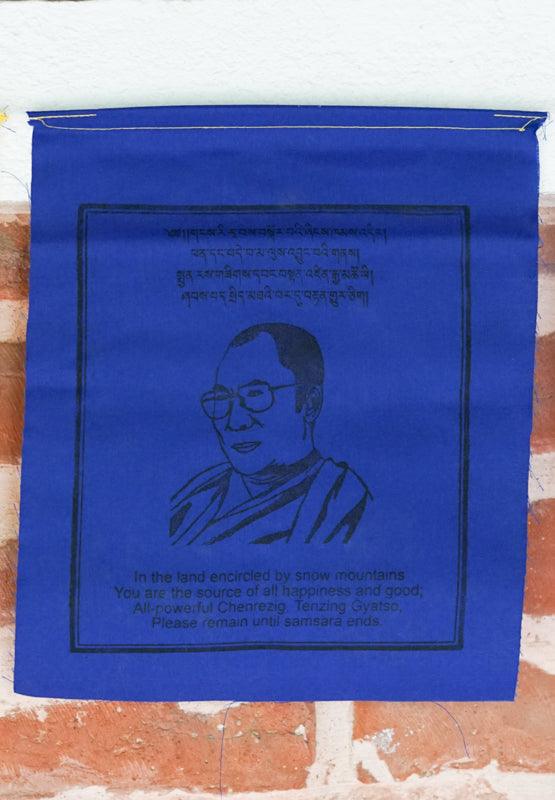 Blue His Holiness the 14th Dalai Lama Prayer Flag