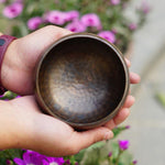 Dotted hammered singing bowl from Nepal
