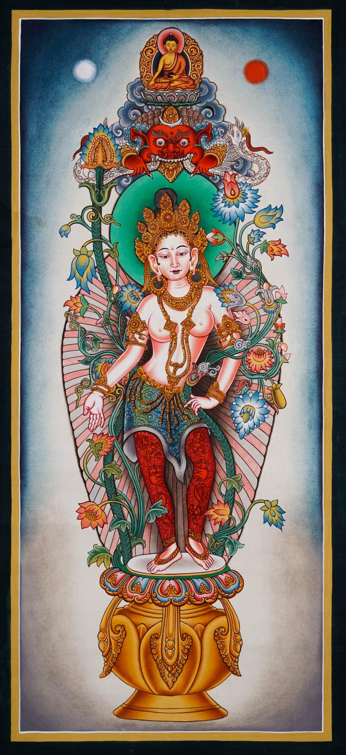 Beautiful Tara thangka painting - Best handpainted thangka painting - HimalayasShop