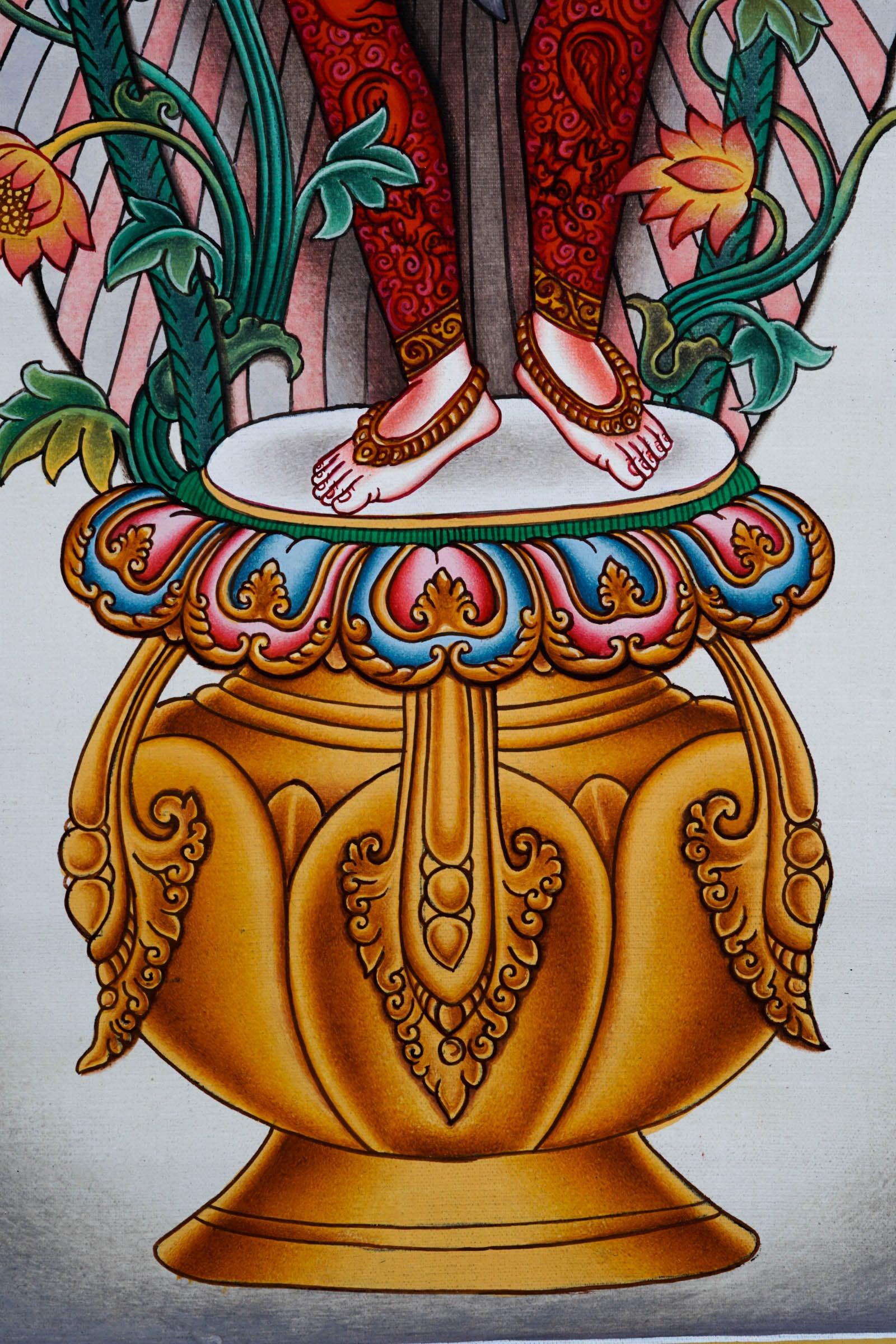 Beautiful Tara thangka painting - Best handpainted thangka painting - HimalayasShop