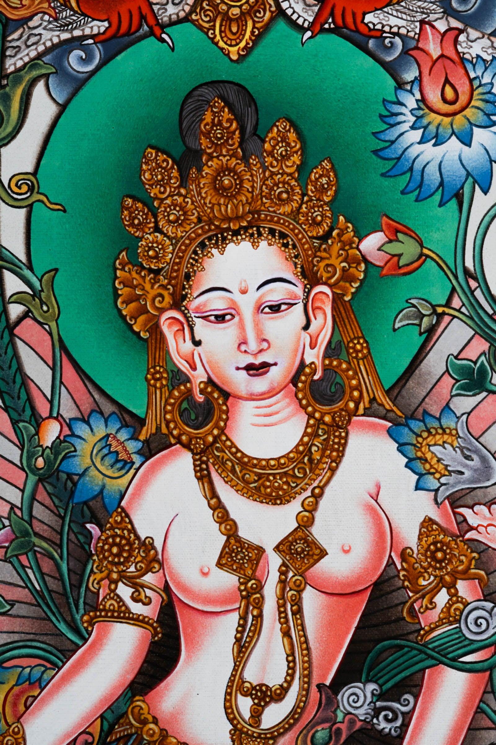 Beautiful Tara thangka painting - Best handpainted thangka painting - HimalayasShop