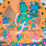 Beautiful Green Tara Tibetan Thangka Art - Himalayas Shop
