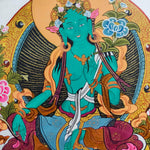 Cosmos Green Tara Thangka Painting