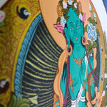 Cosmos Green Tara Thangka Painting