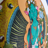 Cosmos Green Tara Thangka Painting