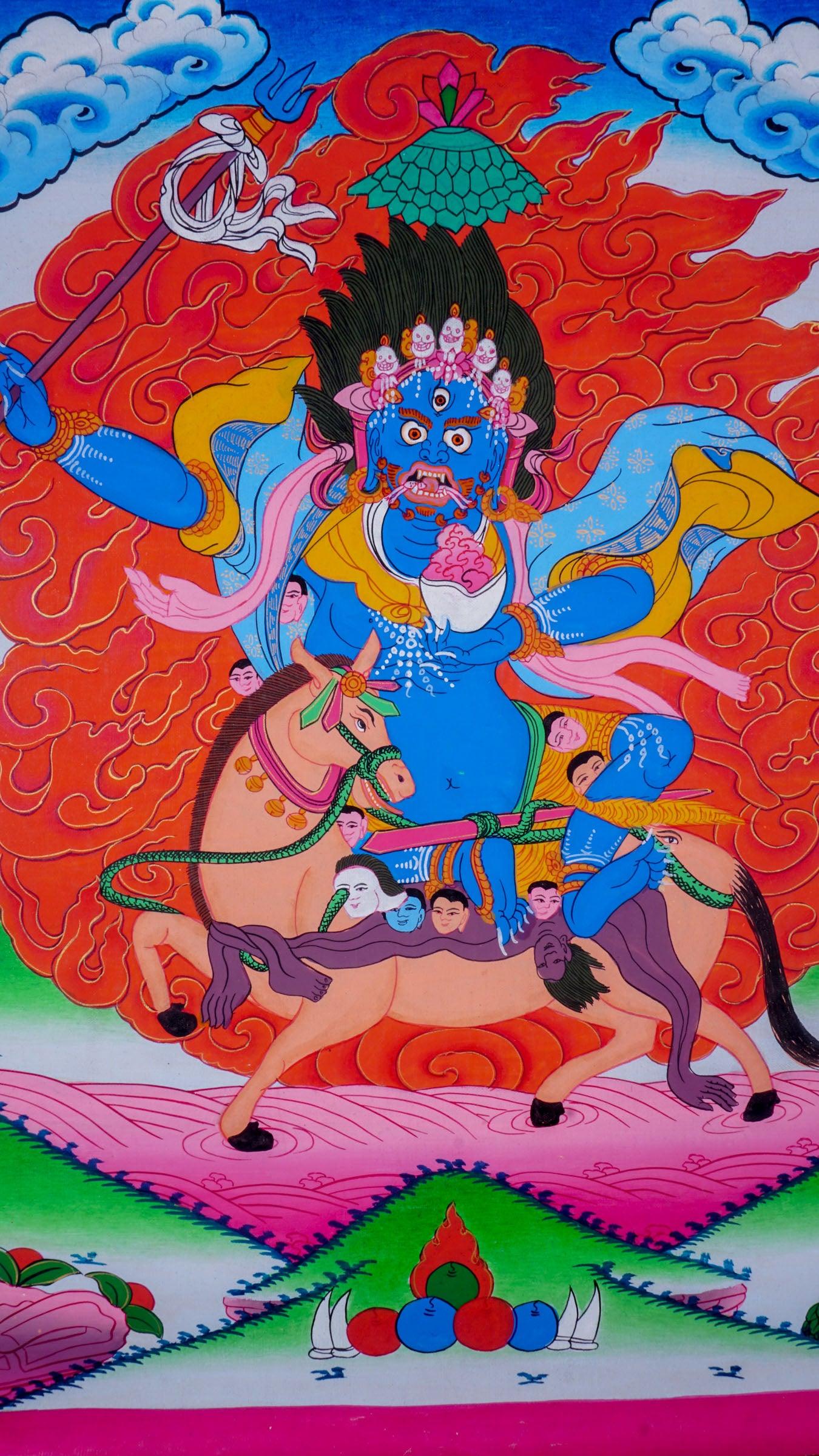 Protector deity - Palden Lhamo Thangka Painting