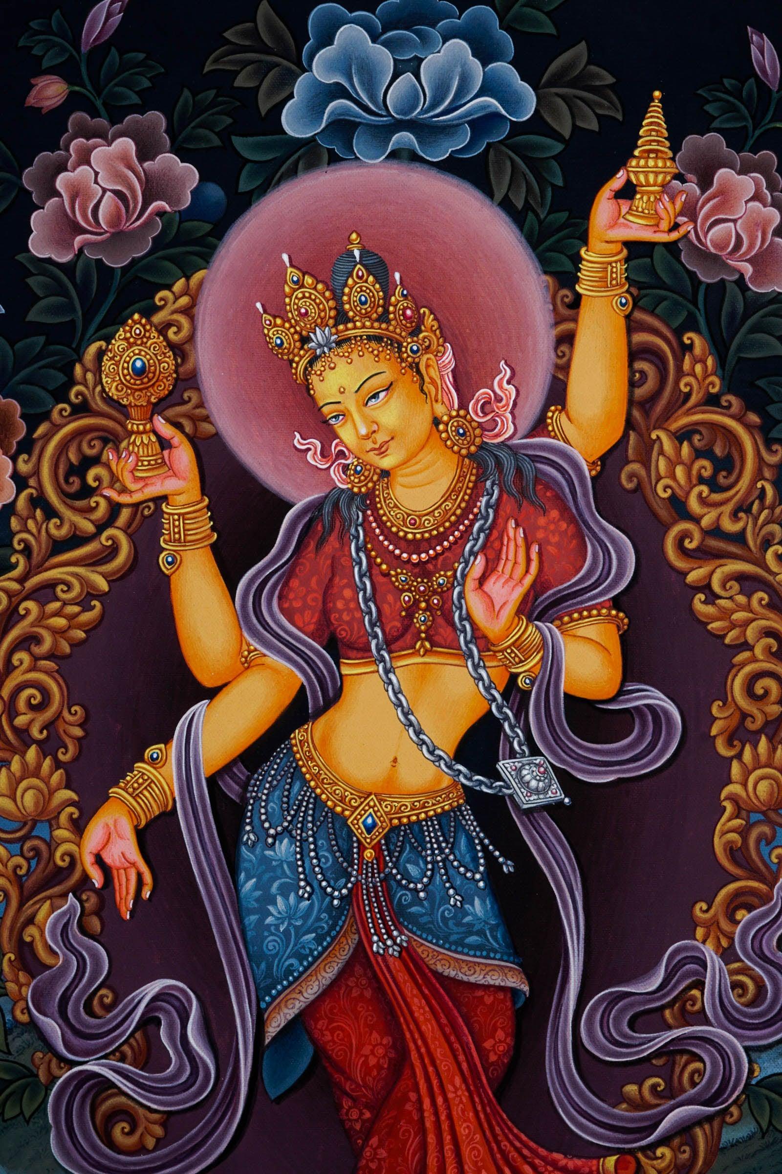 Laxmi Thangka Painting - Newari Style - Himalayas Shop