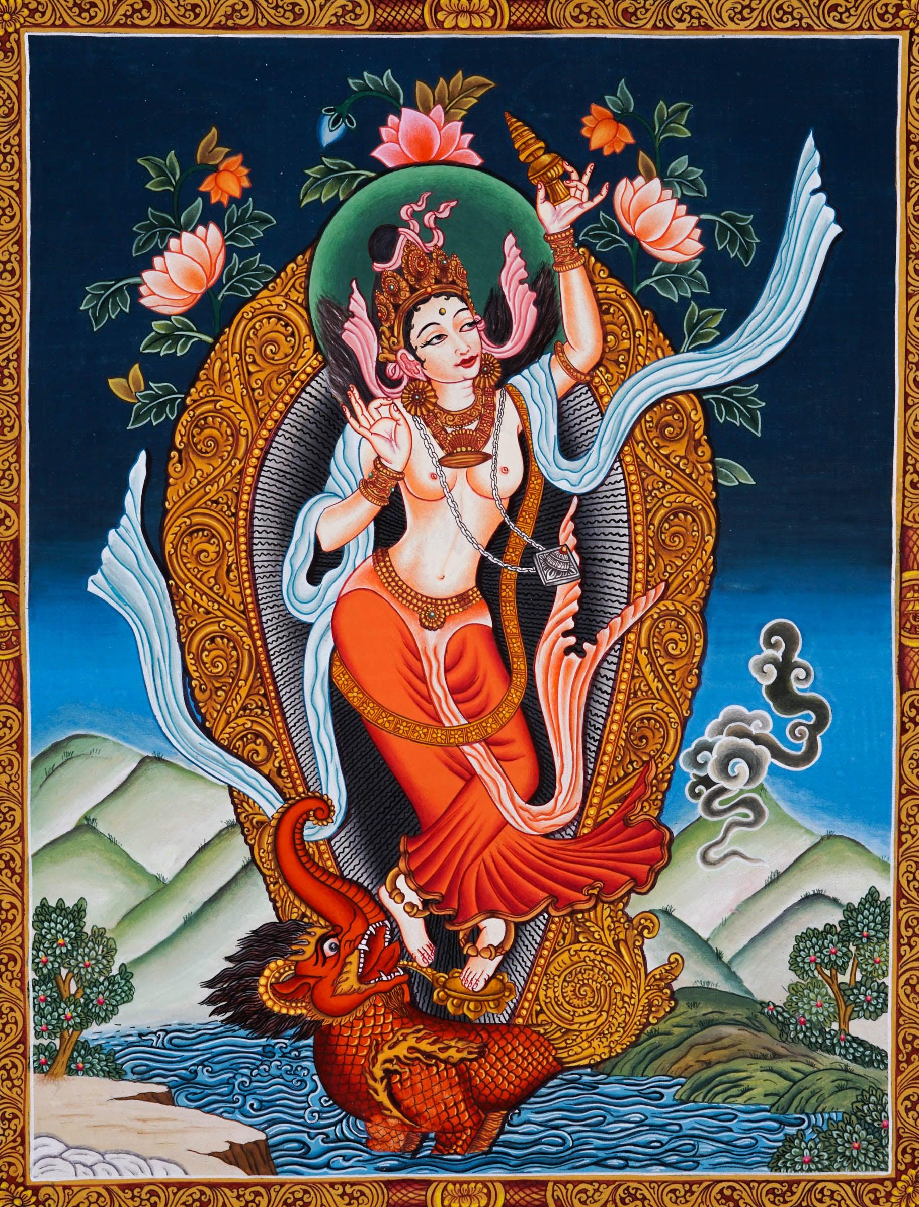 Laxmi Newari Thangka Painting - Best handpainted thangka painting - HimalayasShop