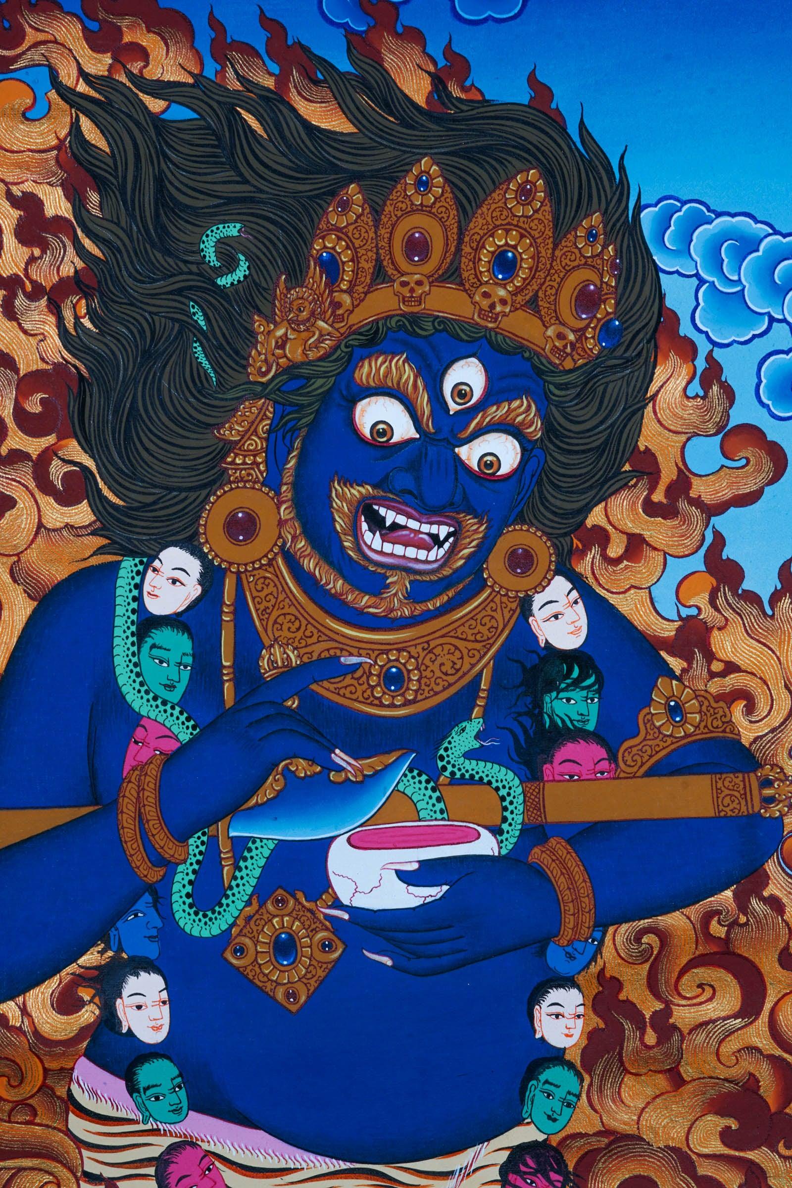 Mahakala Thangka painting - Best handpainted thangka painting - HimalayasShop