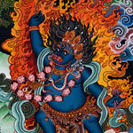 Beautiful Mahakala Thangka Painting - Best handpainted thangka painting - HimalayasShop