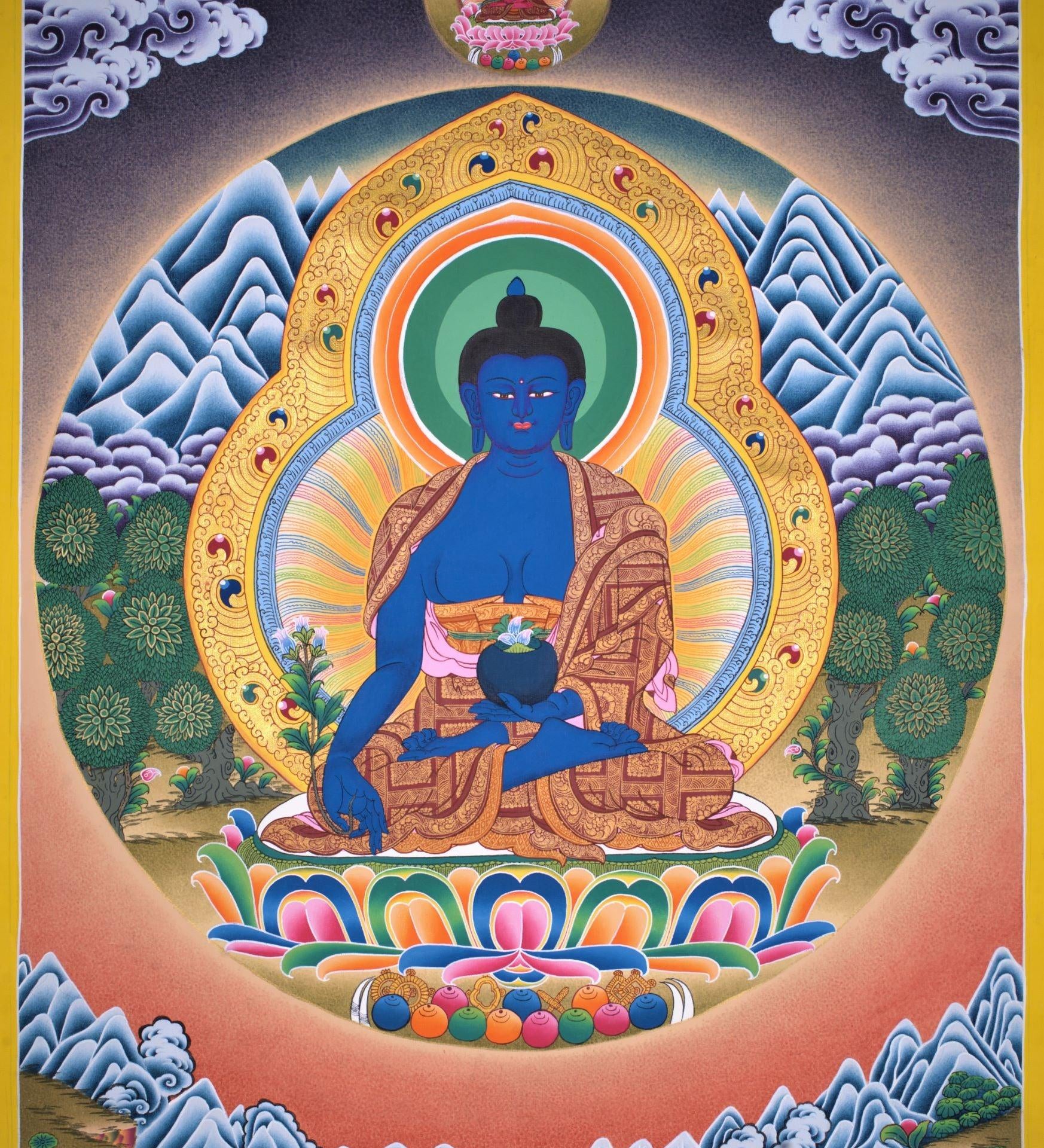 Medicine Buddha Thangka painting - Himalayas Shop