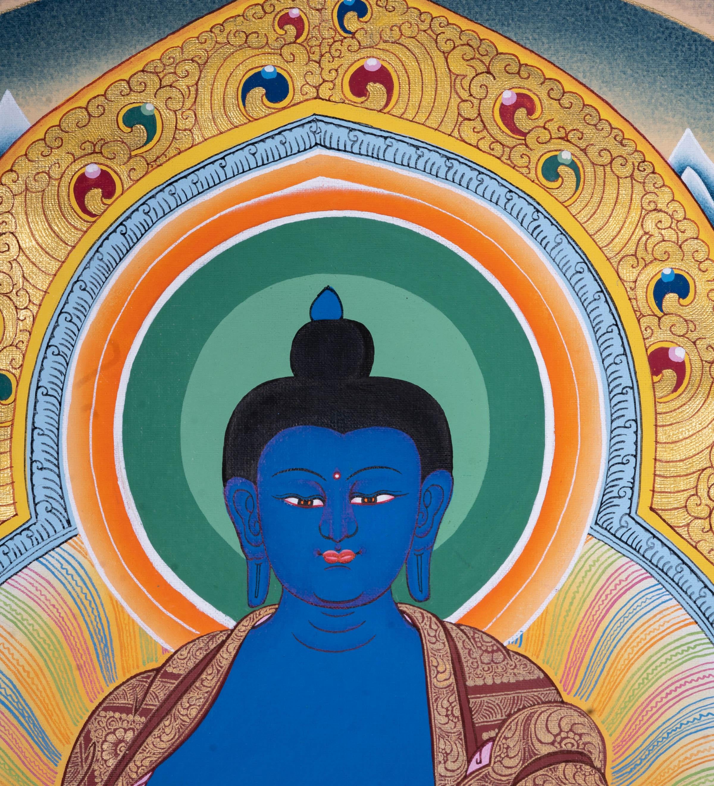 Medicine Buddha Thangka painting - Himalayas Shop