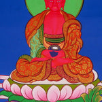 Japanese style thangka painting on canvas of Manjushri
