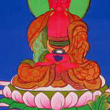Japanese style thangka painting on canvas of Manjushri
