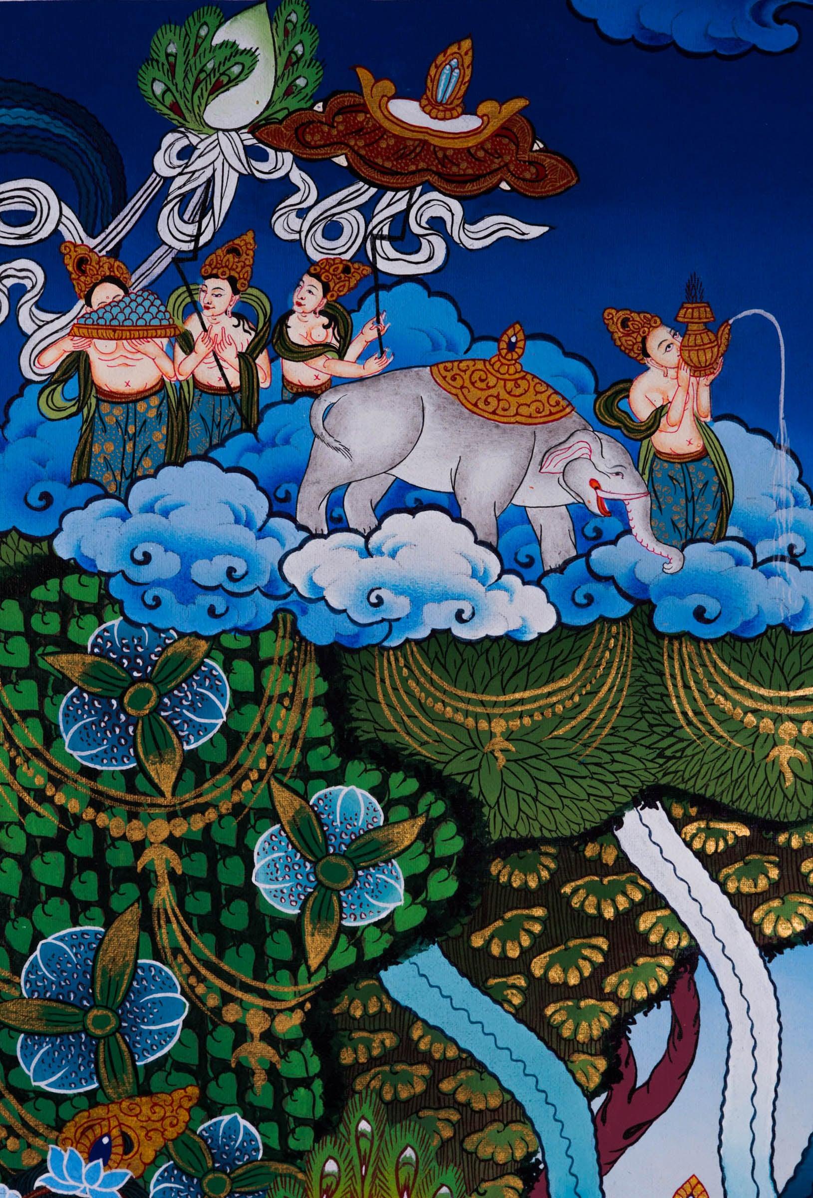 Mayadevi Thangka Painting - Himalayas Shop
