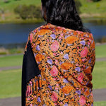 Heavy embroidery vintage paisley design pashmina shawl gives you a classic looks and gets everyone attention!