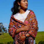 Heavy embroidery vintage paisley design pashmina shawl gives you a classic looks and gets everyone attention!