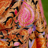 Heavy embroidery vintage paisley design pashmina shawl gives you a classic looks and gets everyone attention!