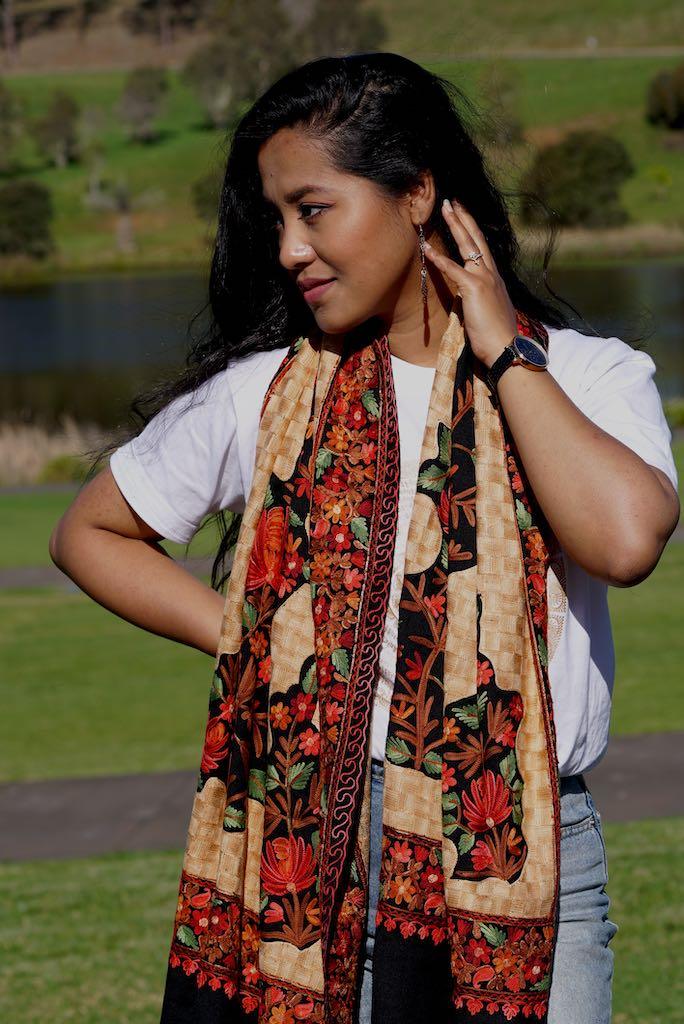 loral Embroidery shawls are elegant for everyday wear. Get the best deal at Himalayasshop.com for the Cashmere Women Shawl.