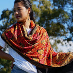 Buy our best hand woven pashmina stole online at lowest price. These Cashmere Embroidery stole has a great design for any wear at any place made ethically by supporting people from Himalayas.