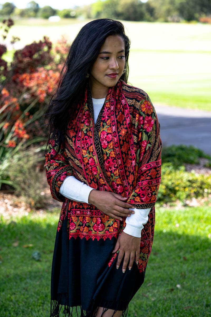 Rose Pashmina Shawls - Himalayas Shop