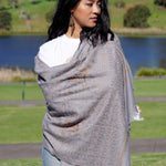 Lavender color pure pashmina shawl from Nepal for women. Pair it up with any attire for the classy look.