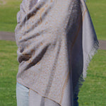 Lavender color pure pashmina shawl from Nepal for women. Pair it up with any attire for the classy look.