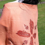 Ethically sourced biodegradable pashmina shawl from Nepal.  This salmon pink color pashmina shawl is most women favourite!