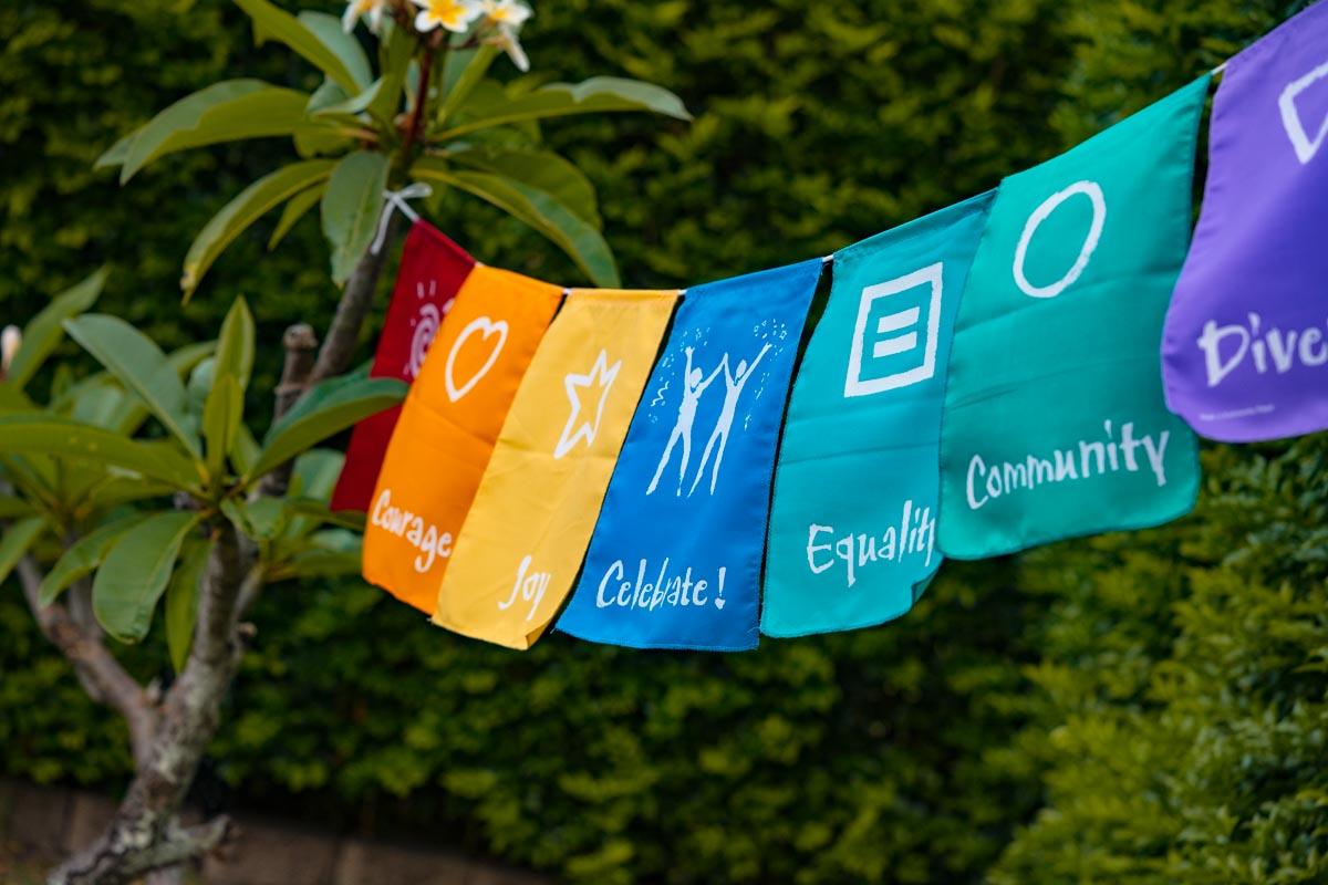 positivity wall hanging flag