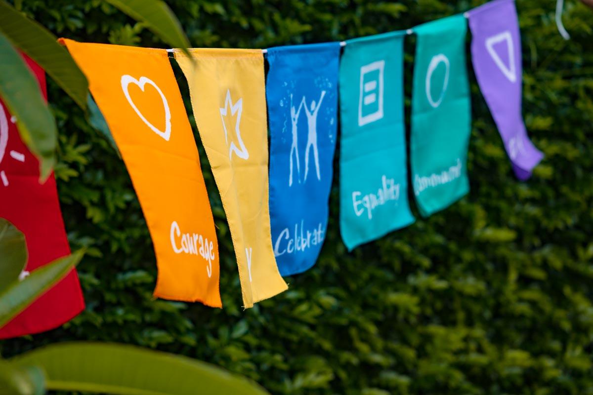 positivity wall hanging flag