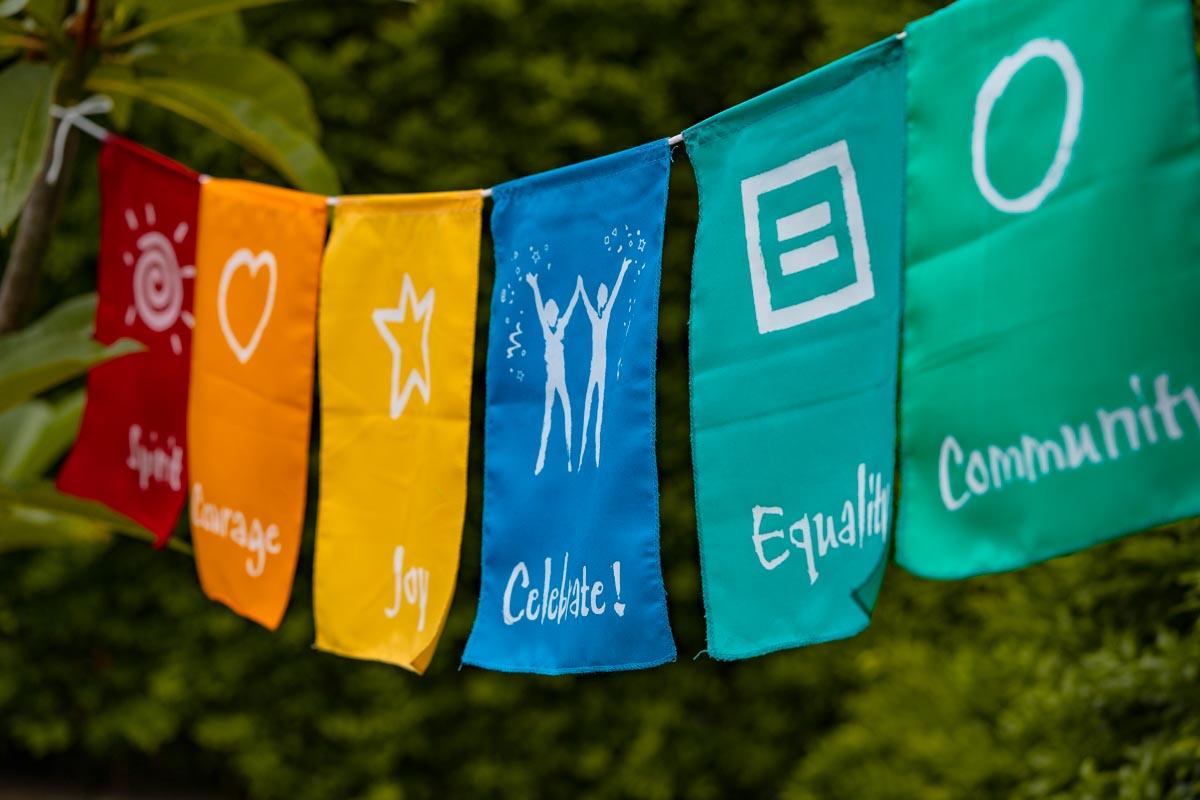 Positivity and Spiritual Flags for Meditation space