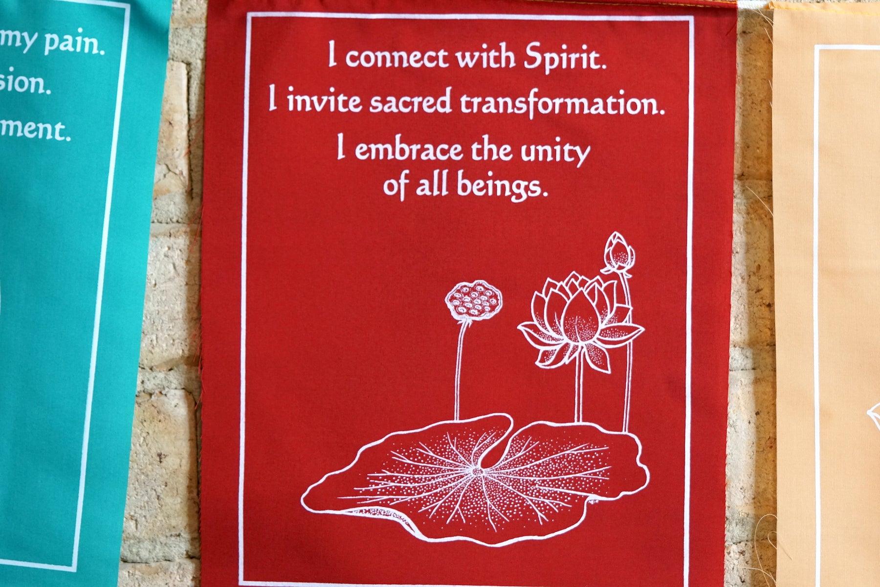 7 chakra color Prayer Flag