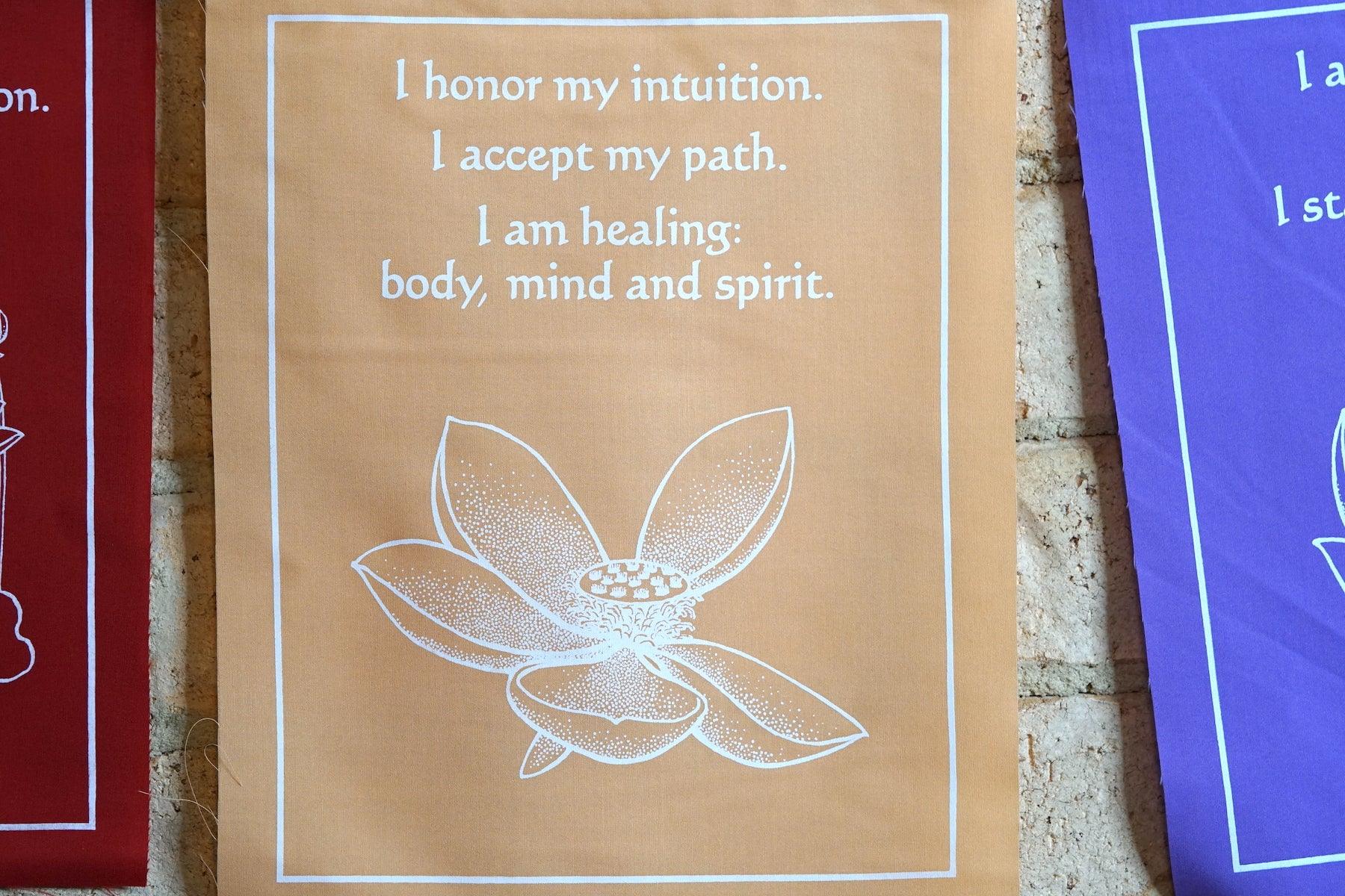 7 chakra color Prayer Flag