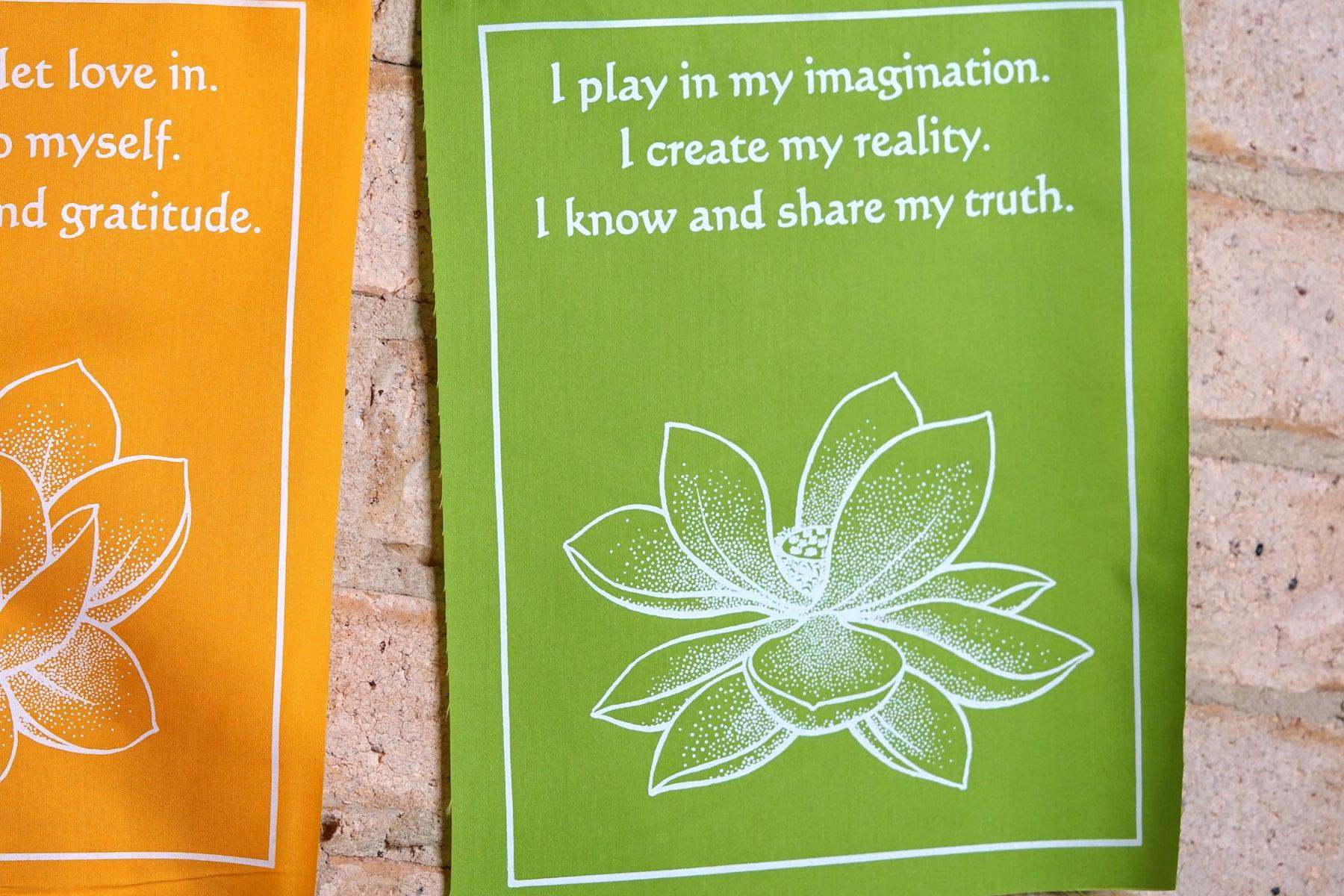 7 chakra color Prayer Flag