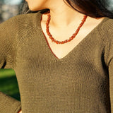 Red Jasper crystal chips necklace