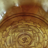 Shri Yantra Singing Bowl carved symbol